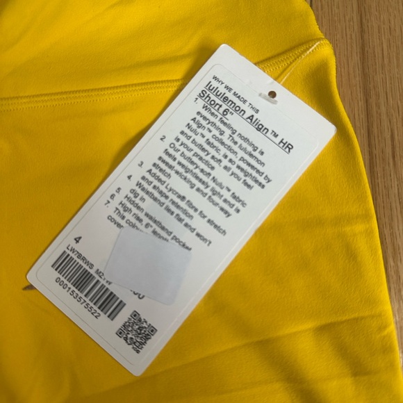 NWT lululemon Align™ High-Rise Short 6" size 4 - Picture 6 of 6
